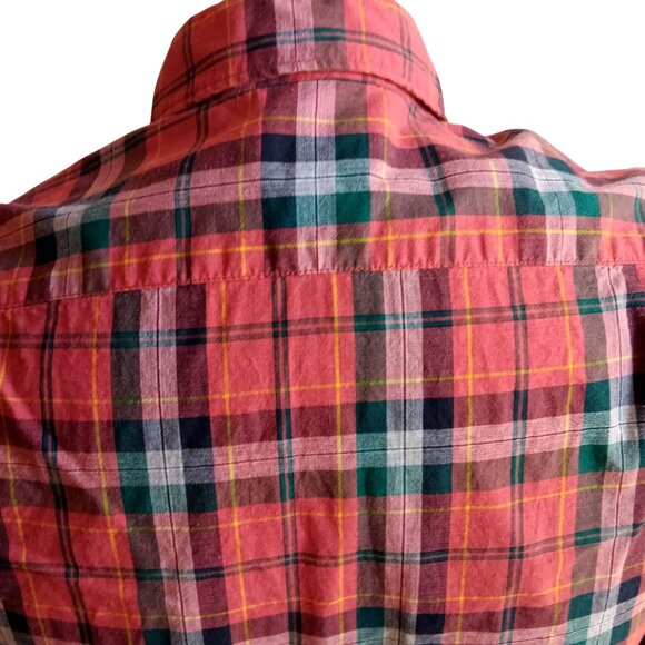 Mens Small Slim Fit Plaid Button-Down Shirt J.Crew Classic Dad Camper Sunday - Picture 6 of 6
